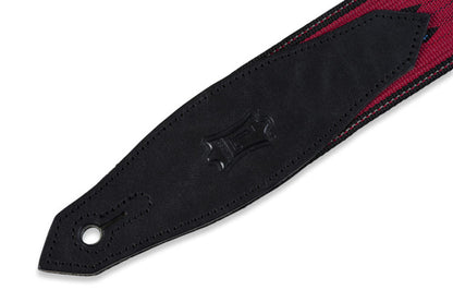 2" Wide Red Woven Guitar Strap.