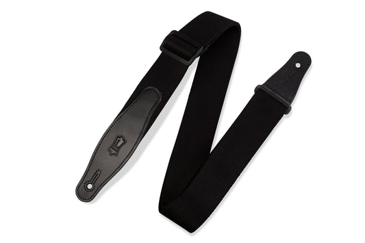 2" Wide Black Rayon Guitar Strap.