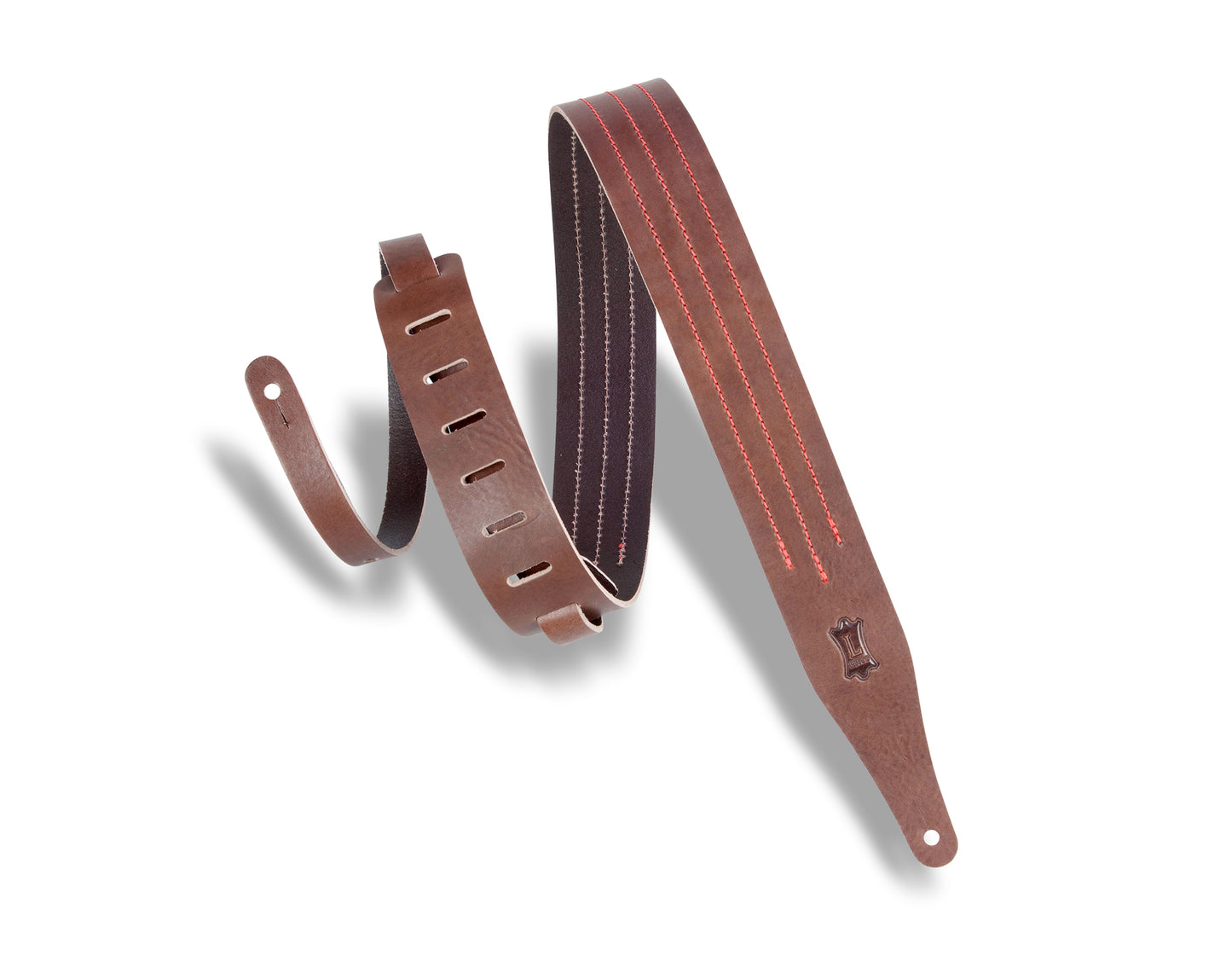 Levy's Leathers - MV217TS-BRN_RED Guitar Strap