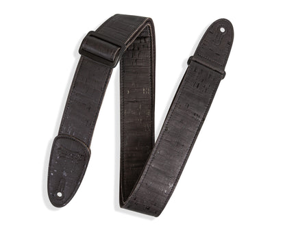 Levy's Leathers - MX8-BLK - 2 inch Wide Cork Guitar Strap