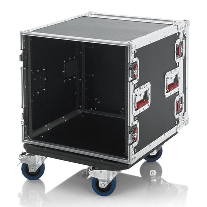 ATA Wood Flight Rack Case; 10U; 17" Deep; w/ Casters