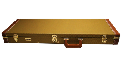 Deluxe Wood Case for Electric Guitars; Tweed
