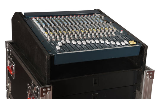 ATA Console Wood Flight Rack Case; 14U Top; 6U Bottom