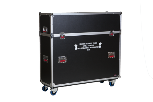 ATA Wood Flight Case w/ Electric LCD Lift & Casters; Fits LCD & Plasma Screens Up to 55"