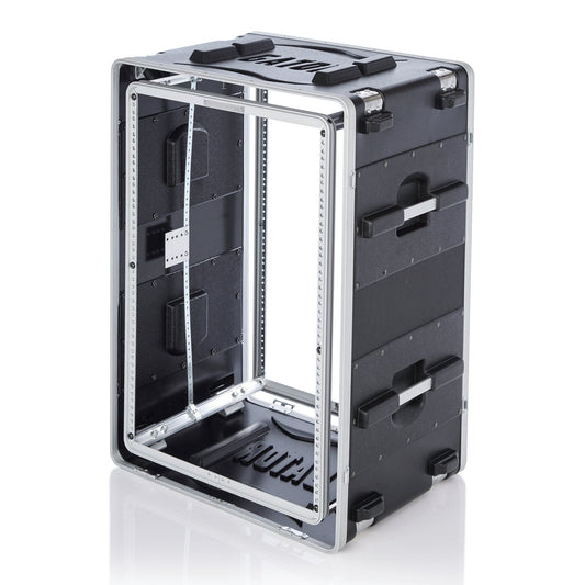 ATA Molded PE Shock Rack w/ Rubber Shock Suspension; 16U