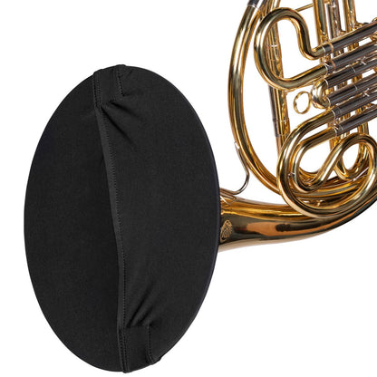 Wind Instrument Double-Layer Bell Cover with Hand Access for French Horn Bell Sizes Ranging from 11 to 13” in Diameter – Black Color