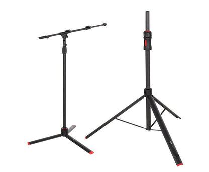 Set of (2) Frameworks ID Series Adjustable Speaker Stands with Piston Driven Lift Assistance