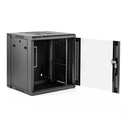 Gator Rackworks Hinged Wall Mounted Rack; 9U, 21" Deep; Vented Glass Front Door