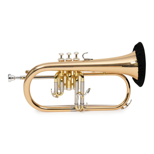 Double-Layer Wind Instrument Cover for Bell Sizes Ranging from 5.25 to 6.75-Inches (Black Color)