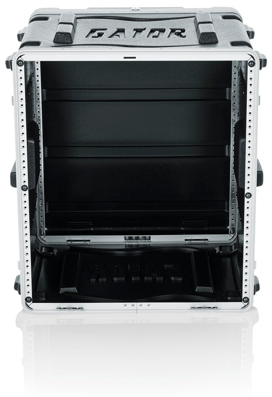 Molded PE Rack Case; Front, Rear Rails; 12U; 19" Deep; Locking