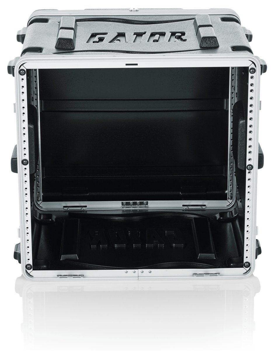 Molded PE Rack Case; Front, Rear Rails; 10U; 19" Deep; Locking