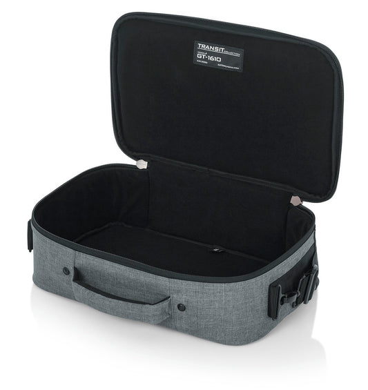 Grey Transit Series Guitar Gear and Accessory Bag with 16" x 10" x 4.5" Interior