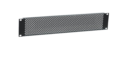 Gator Rackworks Slotted Panel; 5/32" Vent Holes; 1.2mm; Flanged for Rigidity; 1U