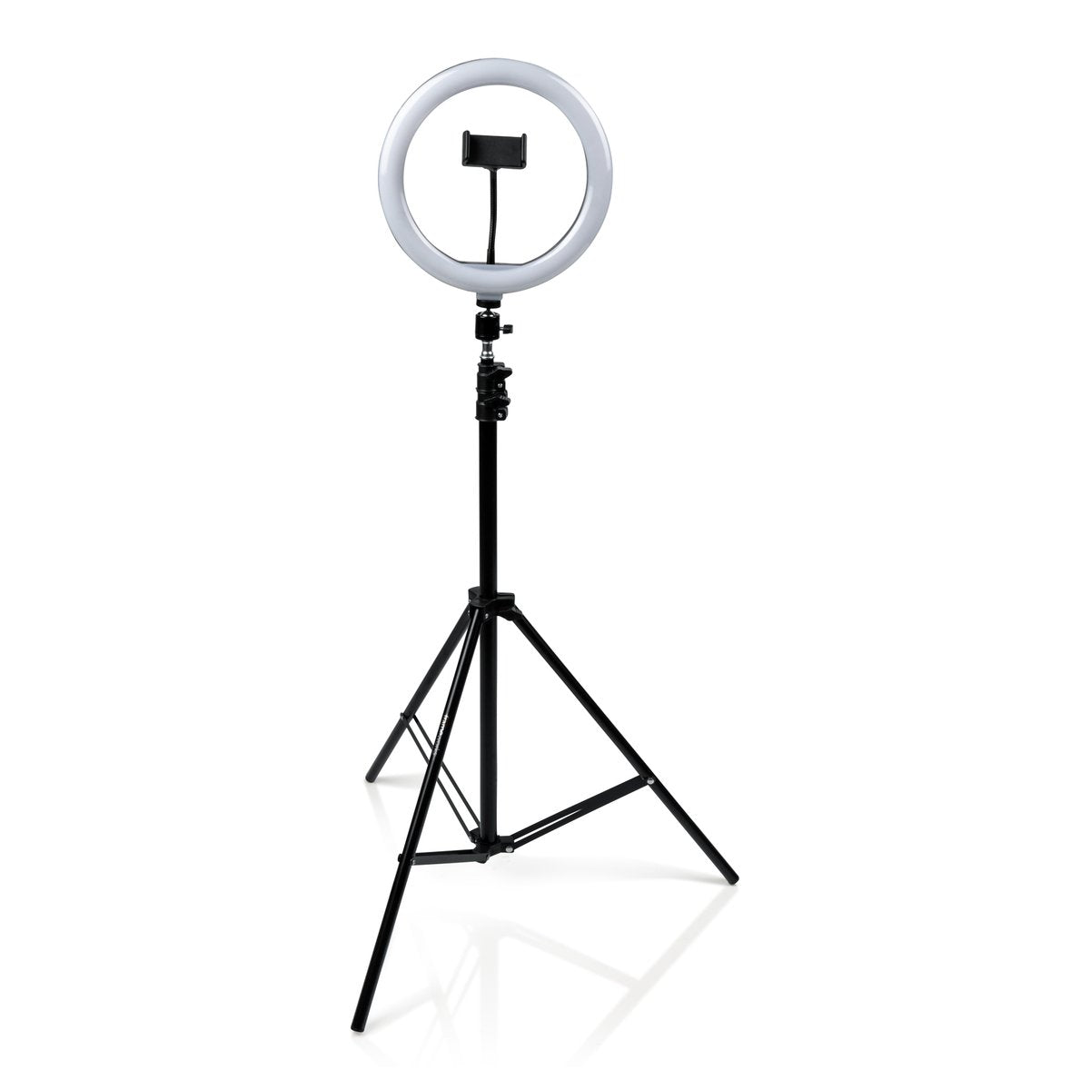 10-Inch LED Ring Light Stand with Phone Holder & Tripod Base