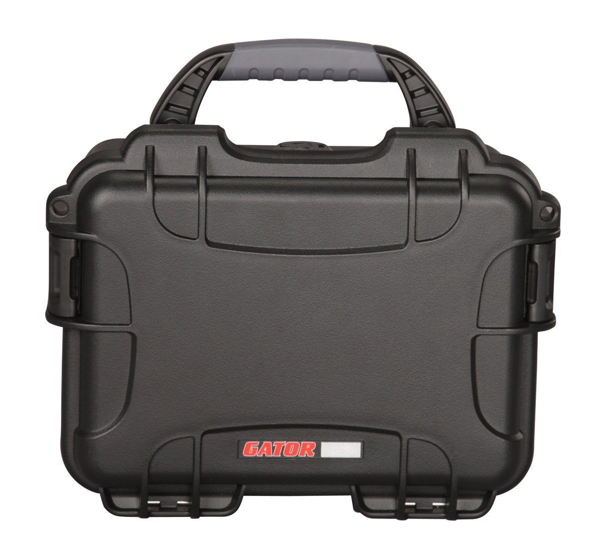 Black Waterproof Injection molded case, with interior dimensions of 8.4" x 6" x 3.7". DICED FOAM
