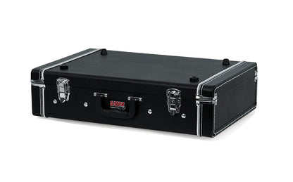 Gig-Box Jr. All-In-One Pedal Board and 3x Guitar Stand Combo in a Classic Wooden Case. 21.5" x 15" Pedal Board Surface