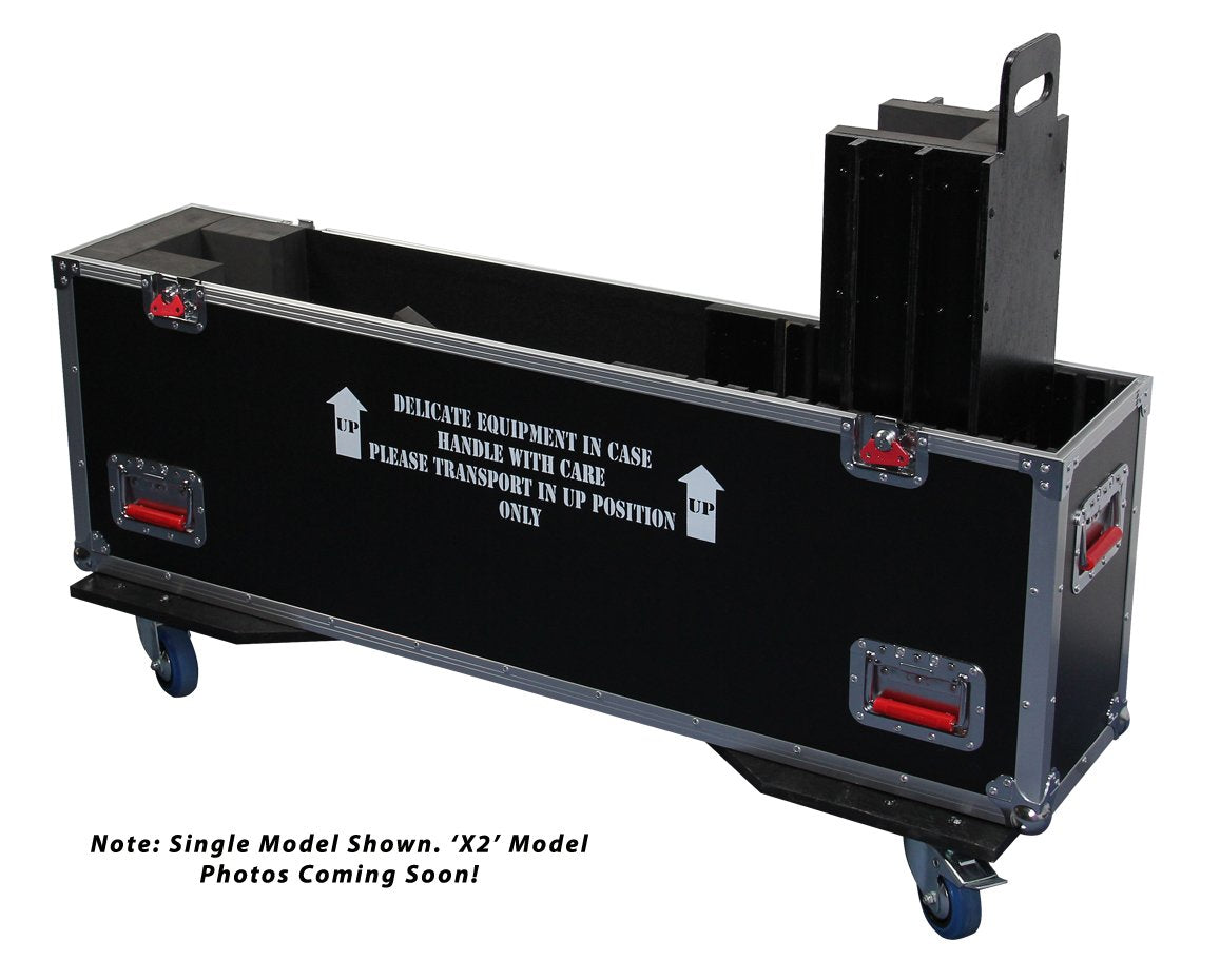 G-TOUR case designed to easily adjust and fit two LCD, LED or plasma screens in the 43" to 50" class. Interior dims 49.5 X 6.3 X 30.5 (X2)
