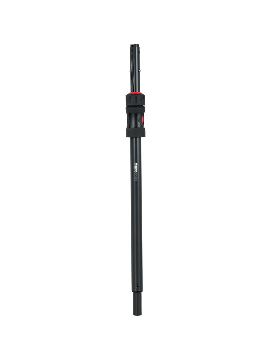 Frameworks ID Speaker Sub Pole with Piston Driven Height Adjustment and Adapter for Traditional Mount or M20 threaded Mount