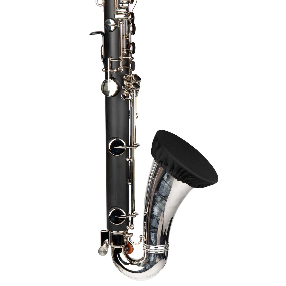 Double-Layer Wind Instrument Cover for Bell Sizes Ranging from 3.75 to 5-Inches (Black Color)