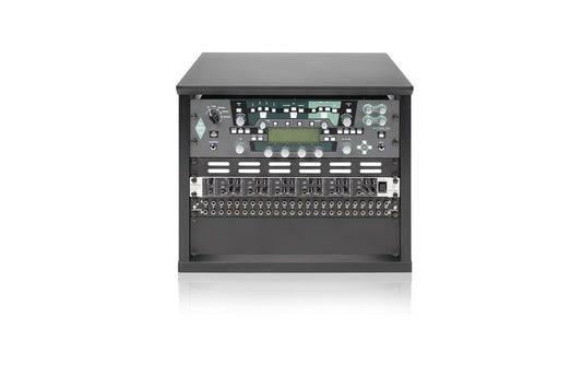 Elite Furniture Series 8U Desktop Studio Rack in Standard Black Finish