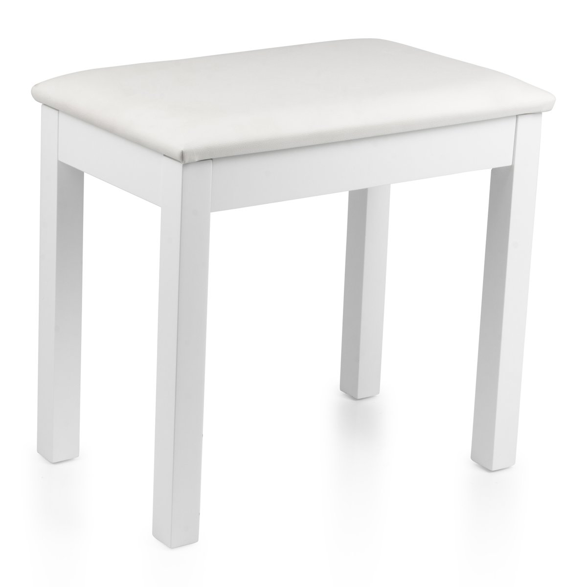 Traditional Wooden Keyboard & Piano Bench in White