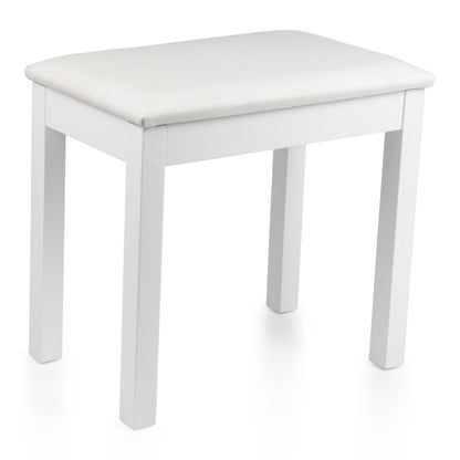 Traditional Wooden Keyboard & Piano Bench in White