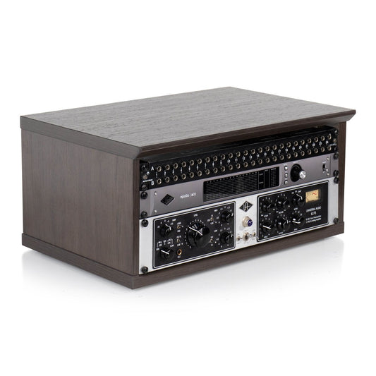 Elite Furniture Series 4U Desktop Studio Rack in Dark Walnut Brown Finish
