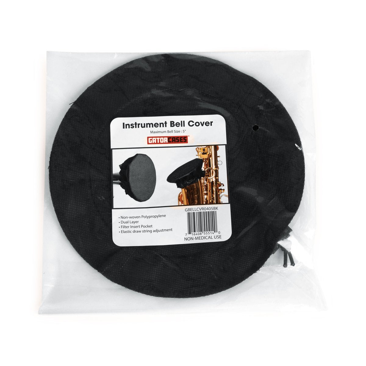 Wind Instrument Double-Layer Cover for Bell Sizes Ranging from 30 to 32-Inches – Black Color