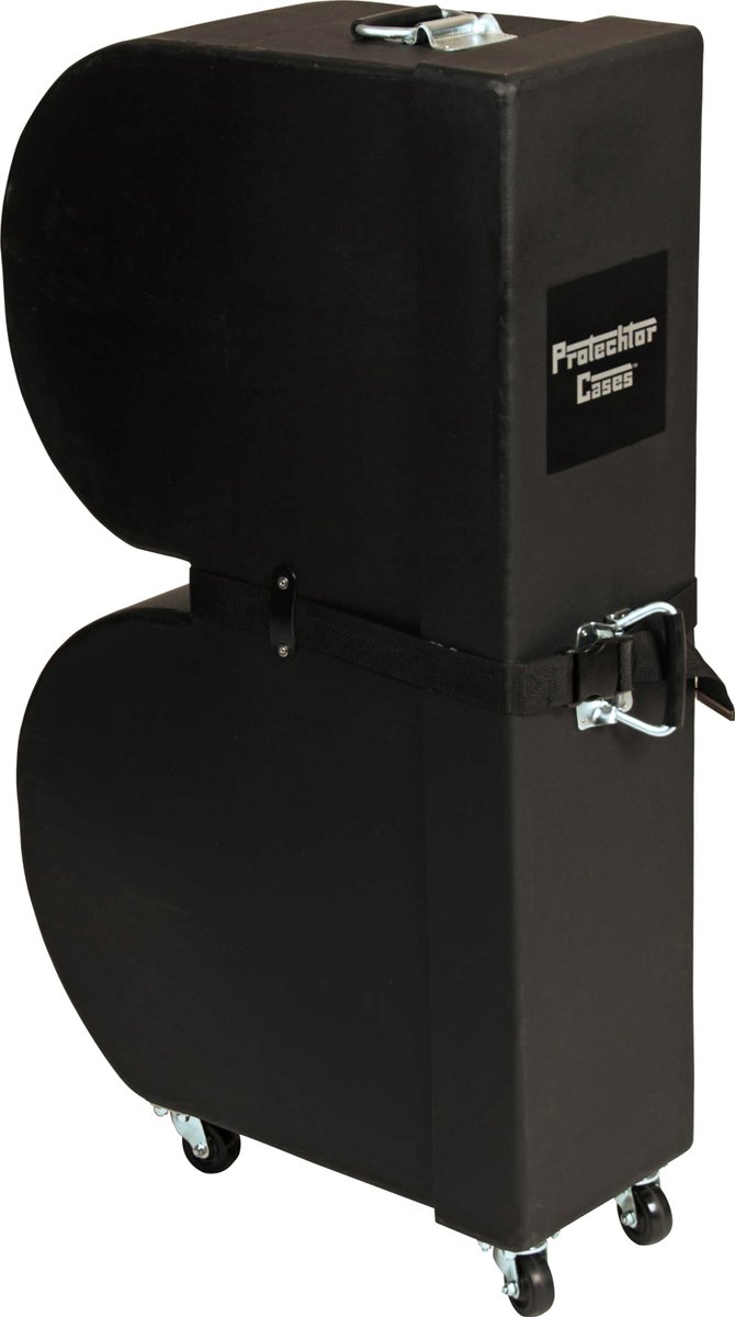 Molded PE Timbale Case w/ Wheels; Upright