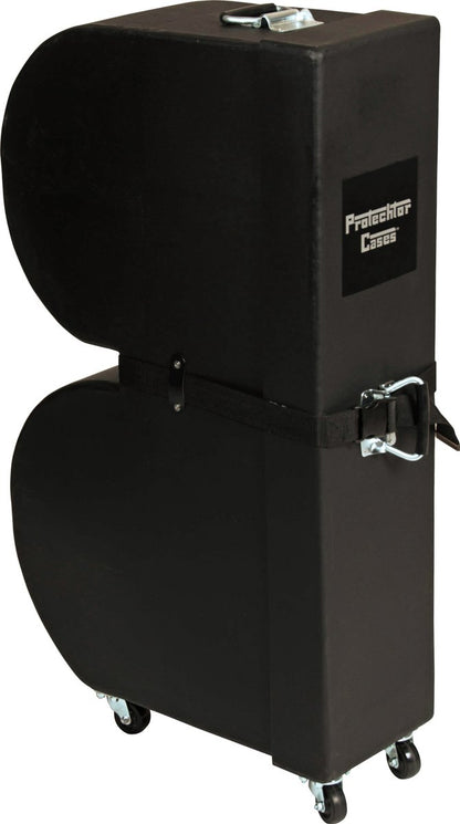 Molded PE Timbale Case w/ Wheels; Upright