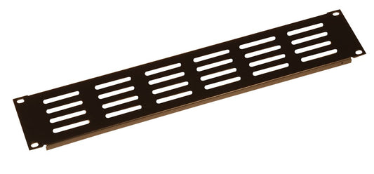 Gator Rackworks Slotted Panel; Elongated Vent Holes; 1.2mm; Flanged for Rigidity; 2U