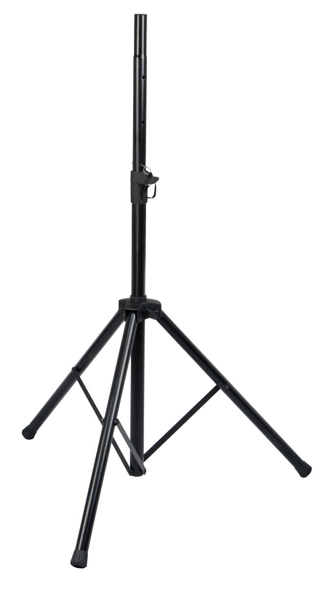 Rok-It Tripod Base Speaker Stand with Adjustable Height Twist Knob, Safety Pins and Rubber Feet.