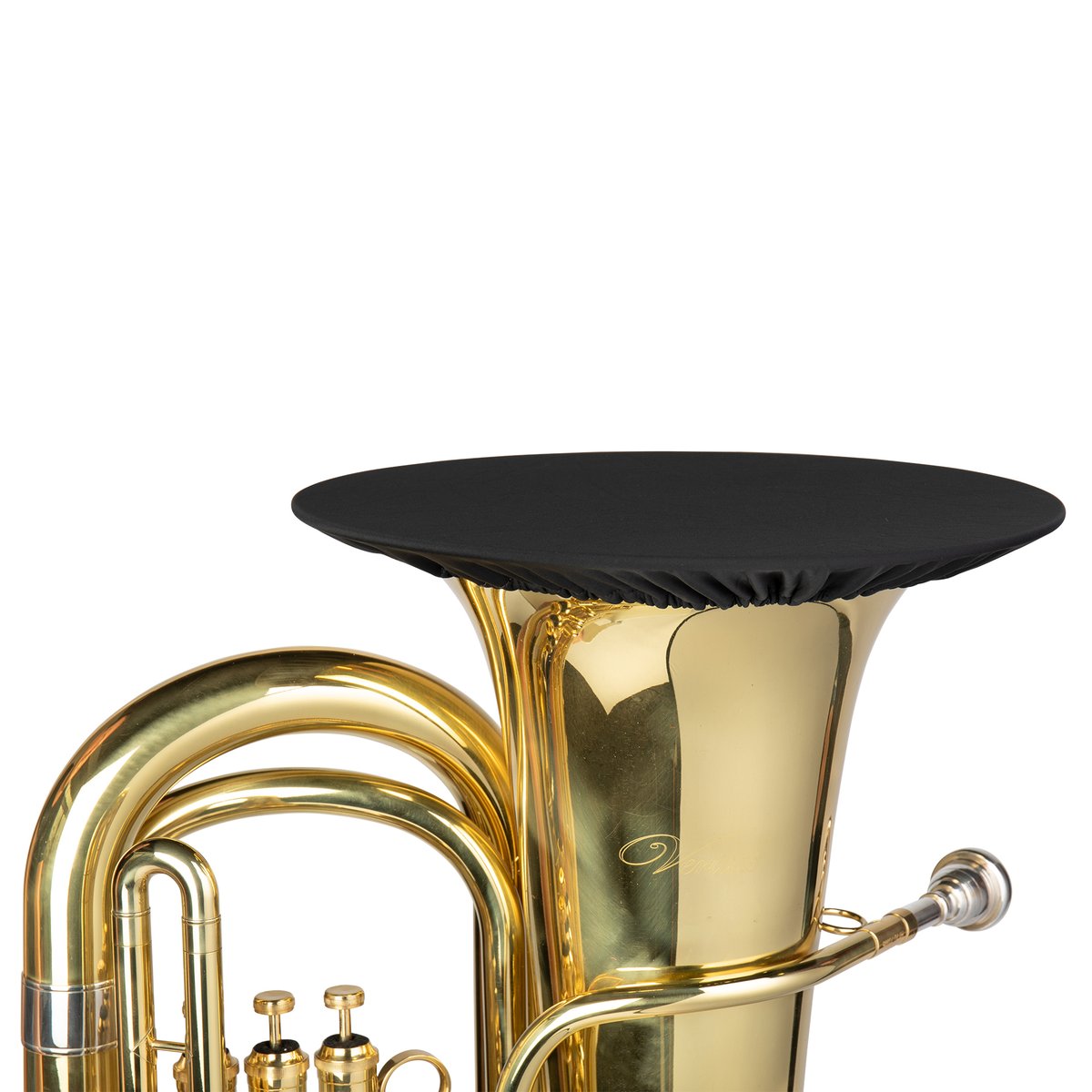 Double-Layer Wind Instrument Cover for Bell Sizes Ranging from 15.5 to 17.5-Inches (Black Color)