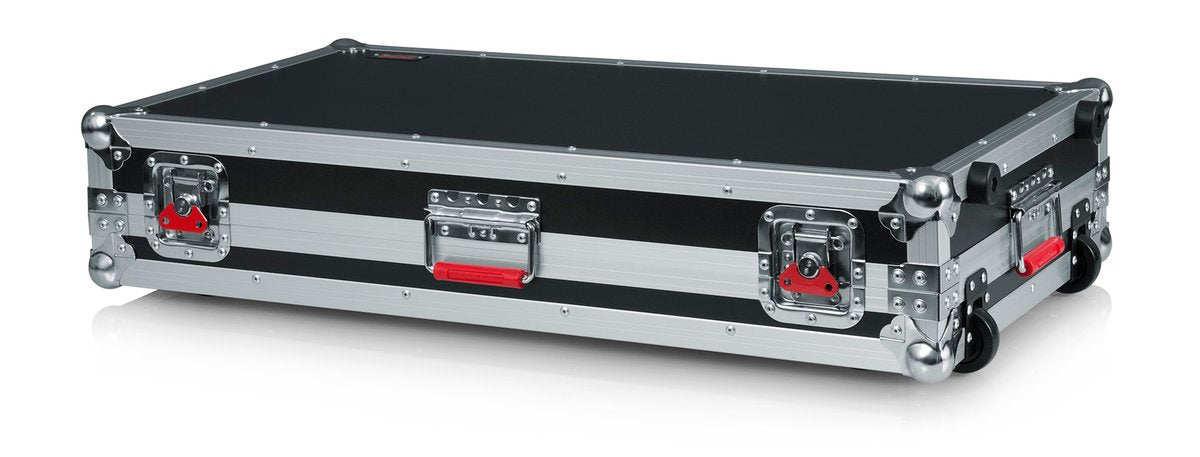 Extra Large G-TOUR Pedal Board and Flight Case for 20-25 pedals. Removable 34"x17" Pedal Surface and Inline Wheels