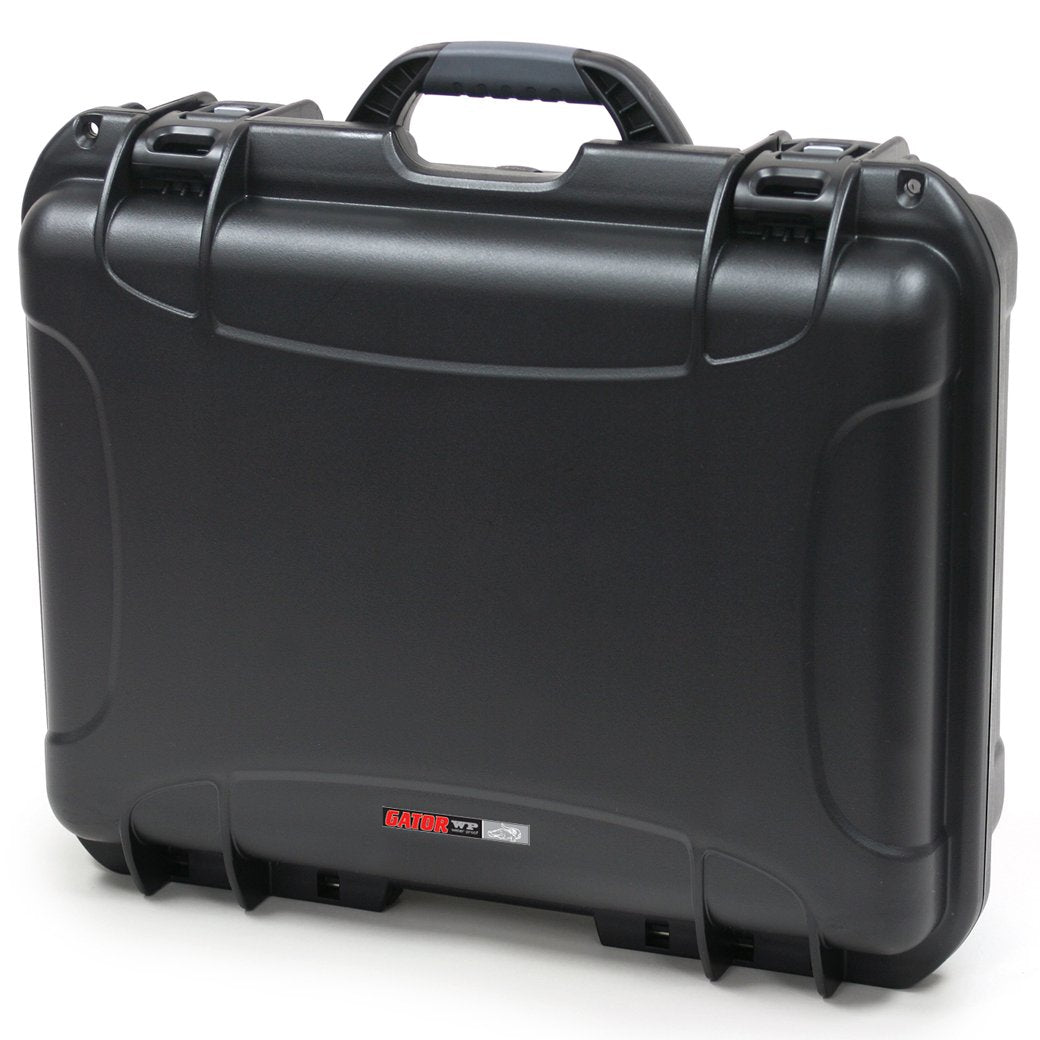 Black waterproof injection molded case with interior dimensions of 18" x 13" x 6.9". NO FOAM