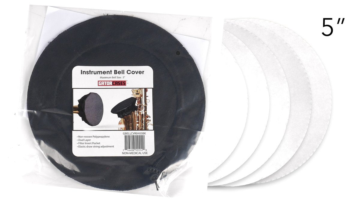 5 pack of 5 inch MERV 13 filters - GBELLCVR0405BK