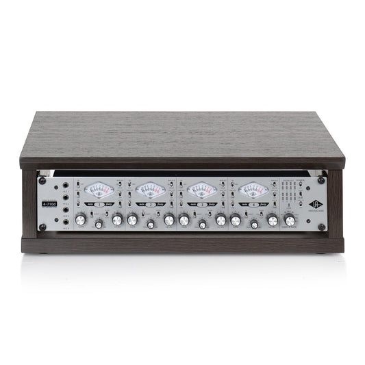 Elite Furniture Series 2U Desktop Studio Rack in Dark Walnut Brown Finish