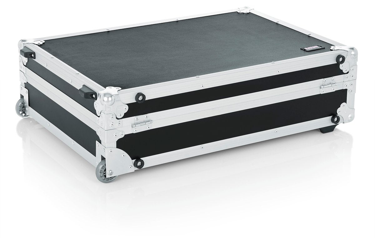 ATA Wood Flight Case for Mixers; 20" X 30" X 6"; w/ Wheels
