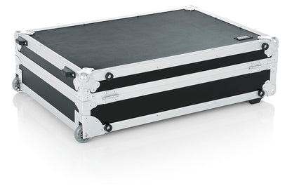 ATA Wood Flight Case for Mixers; 20" X 30" X 6"; w/ Wheels