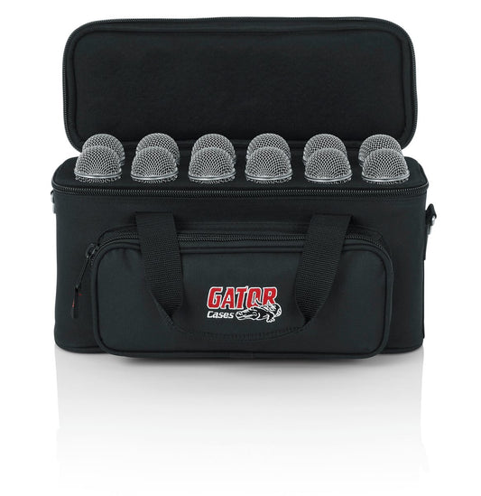 Padded Bag for Up to 12 Mics w/ Exterior Pockets for Cables