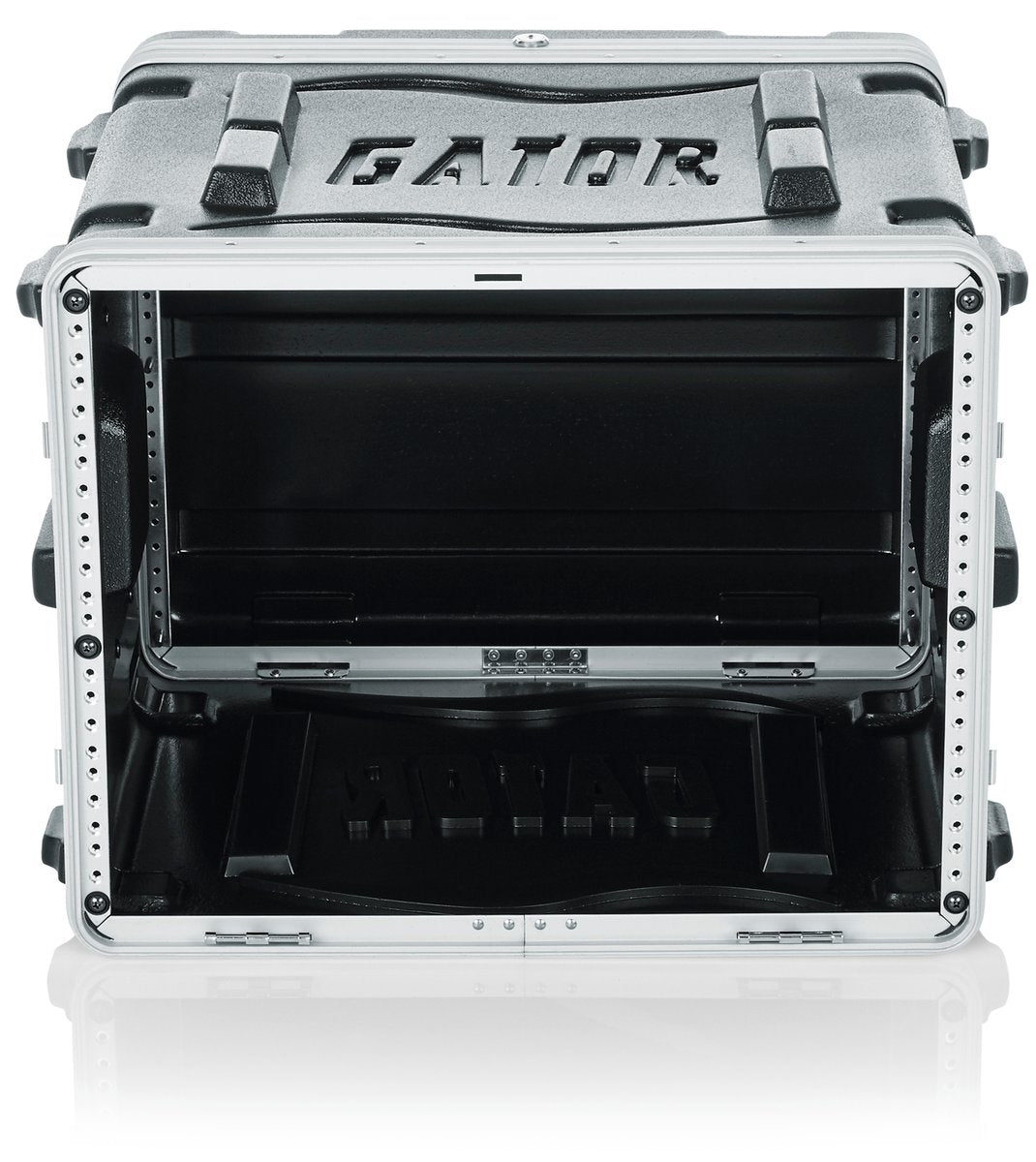 Molded PE Rack Case; Front, Rear Rails; 8U; 19" Deep; Locking