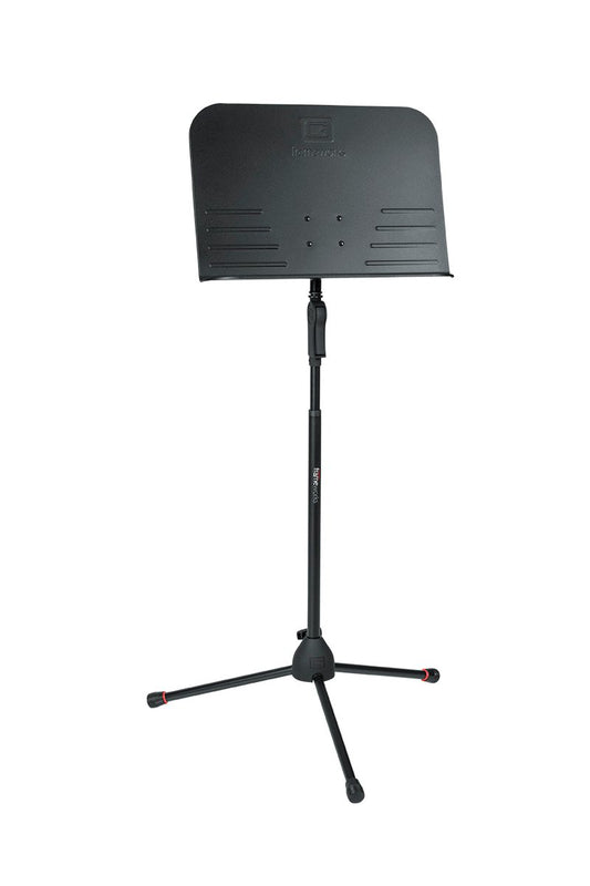 Frameworks tripod style sheet music stand with deluxe single hand clutch height adjustment