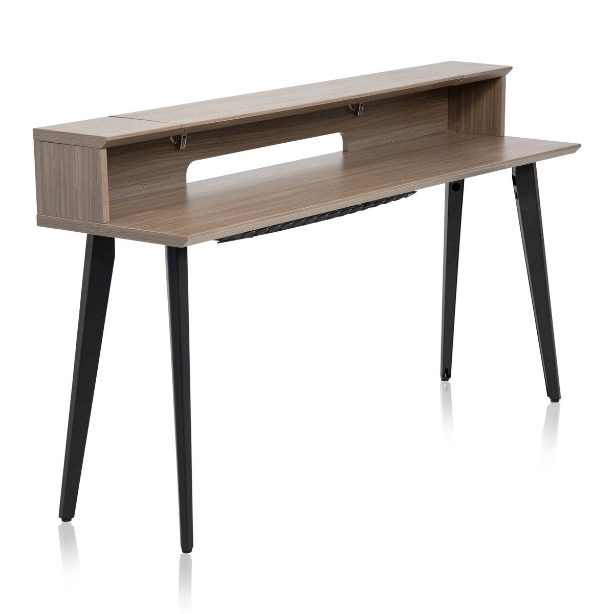 Elite Furniture Series 88-Note Keyboard Table in Driftwood Grey Finish