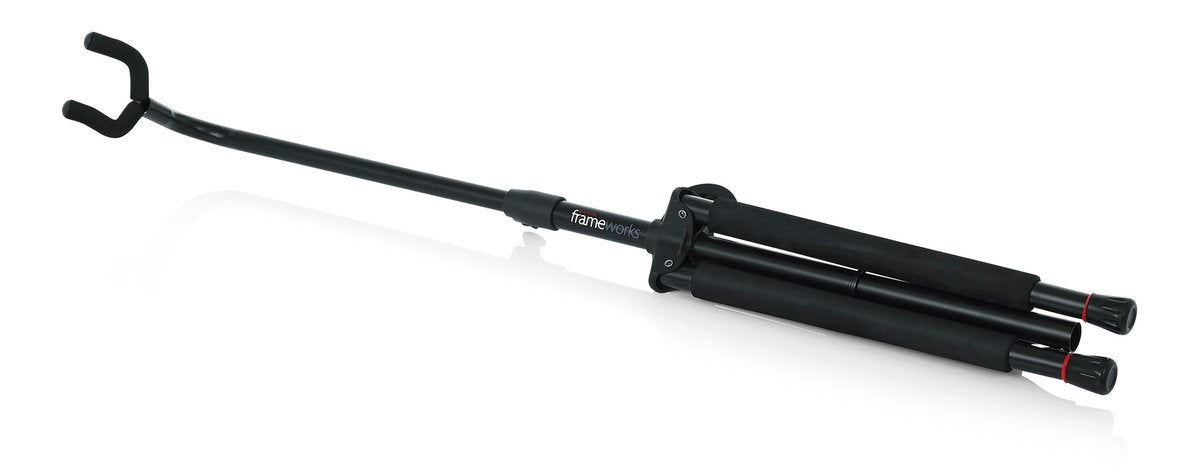 Frameworks Hanging Style Single Guitar Stand with Fixed Yoke and Finish Friendly Rubber Padding.