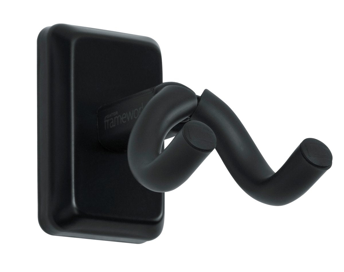 Gator Frameworks Wall Mounted Ukulele/Mandolin Hanger with Black Mounting Plate