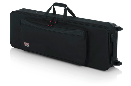 Rigid EPS Foam Lightweight Case w/ Wheels for Slim 61-Note Keyboards