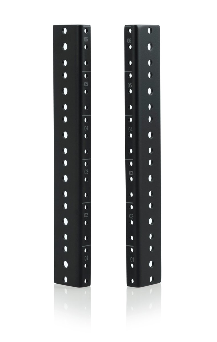Gator Rackworks Rack Rail Set; 6U Tapped 10-32