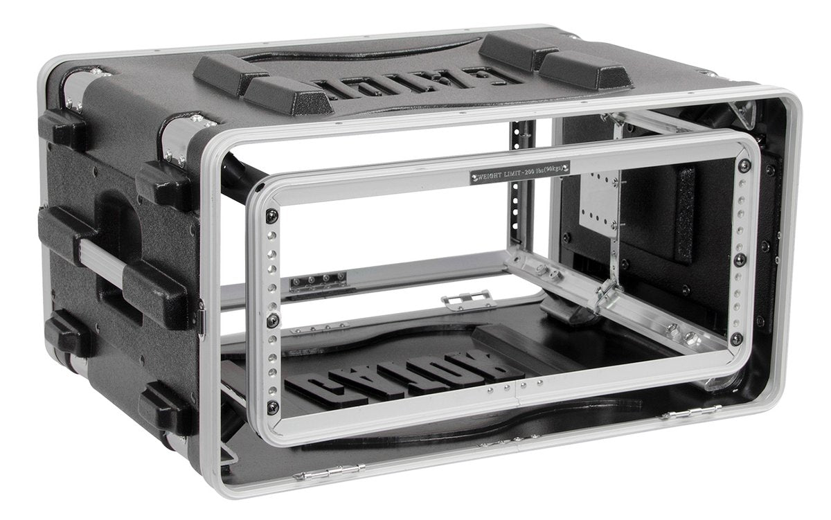 ATA Molded PE Shock Rack w/ Rubber Shock Suspension; 4U