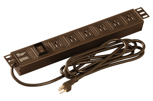 Gator Rackworks Power Strip w/ 6-Outlet; UL; Rack Mounts Vertically