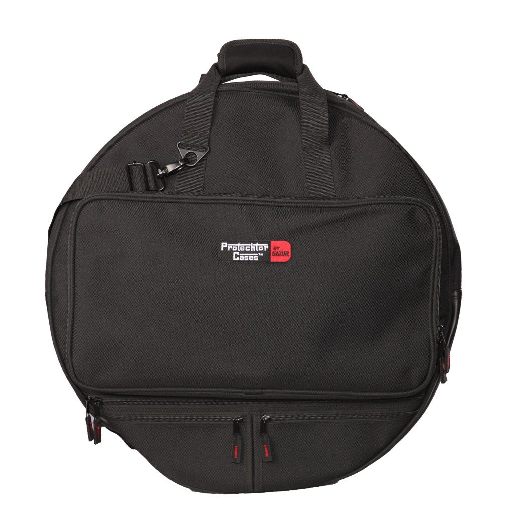 Heavy Duty padded Backpack to Hold up to Six 24" Cymbals w/ Pocket for Stick Bag.